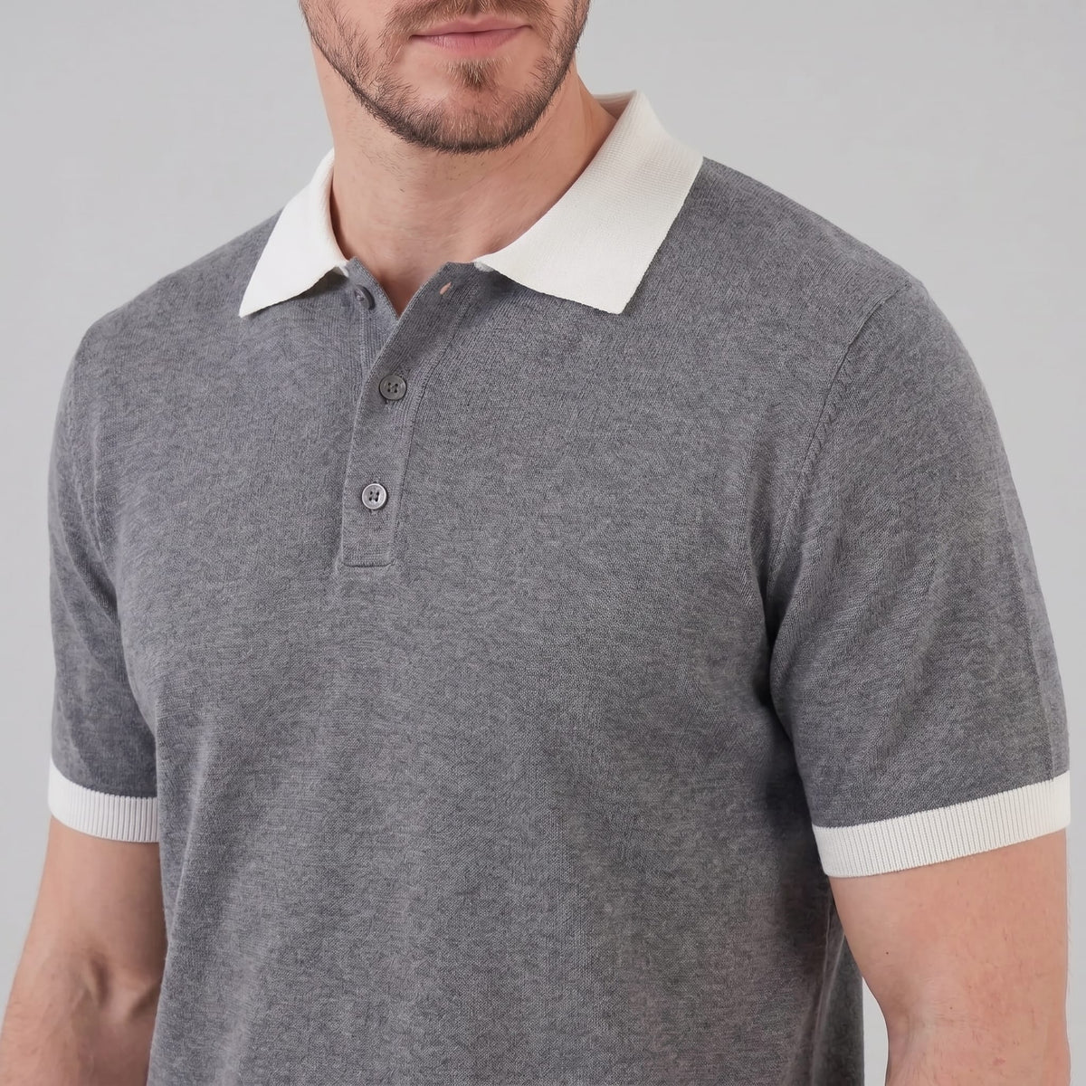 Tatum Contrast Trim Knit Polo Shirt