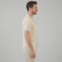 Lucas Ribbed Knit Camp Collar Shirt