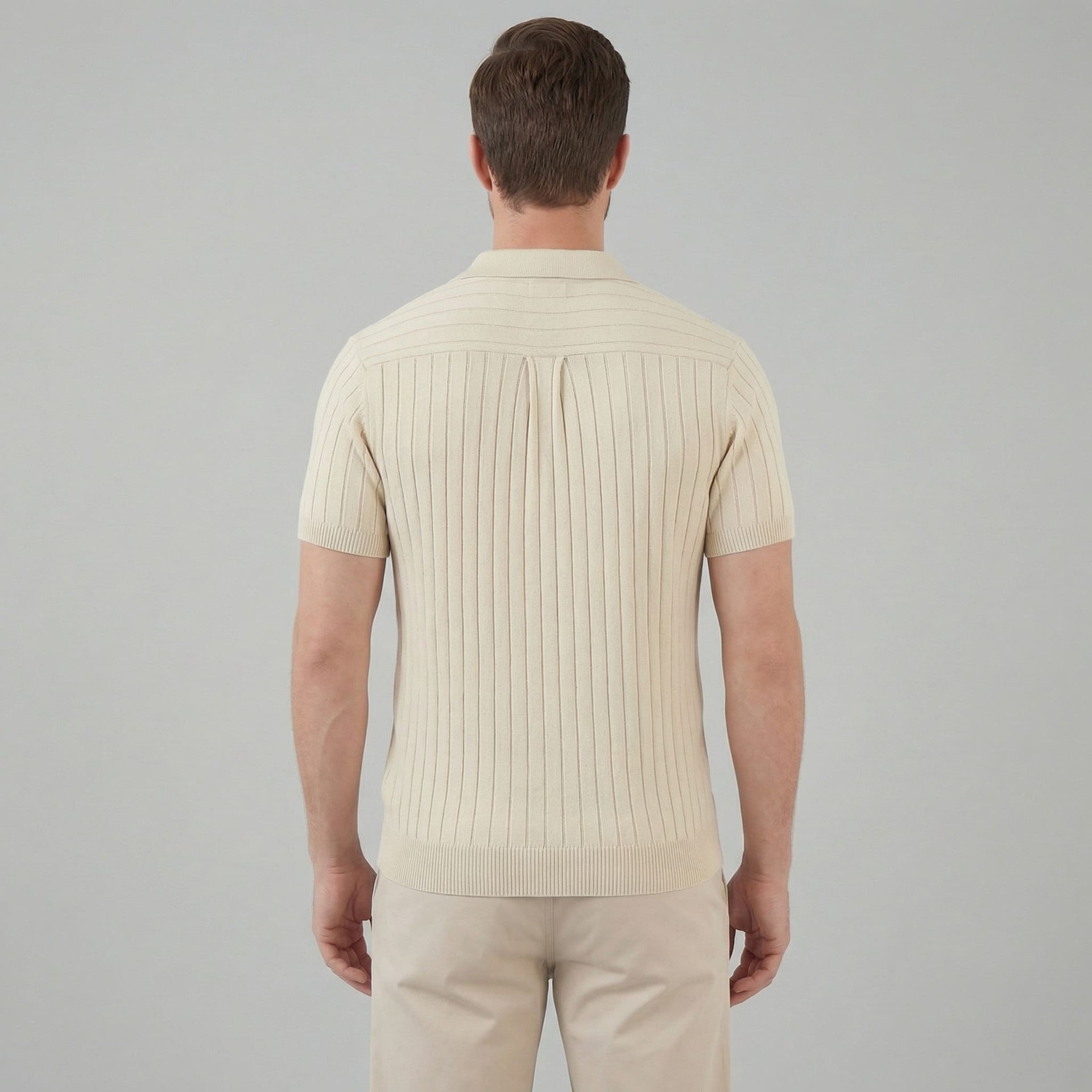 Lucas Ribbed Knit Camp Collar Shirt