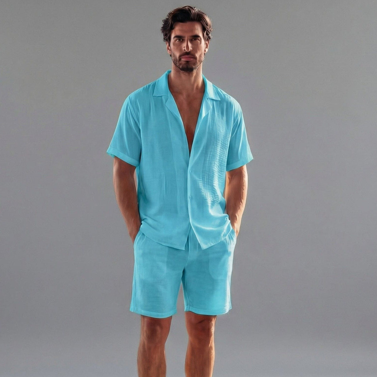 Dante Lightweight Linen Shirt and Shorts Set