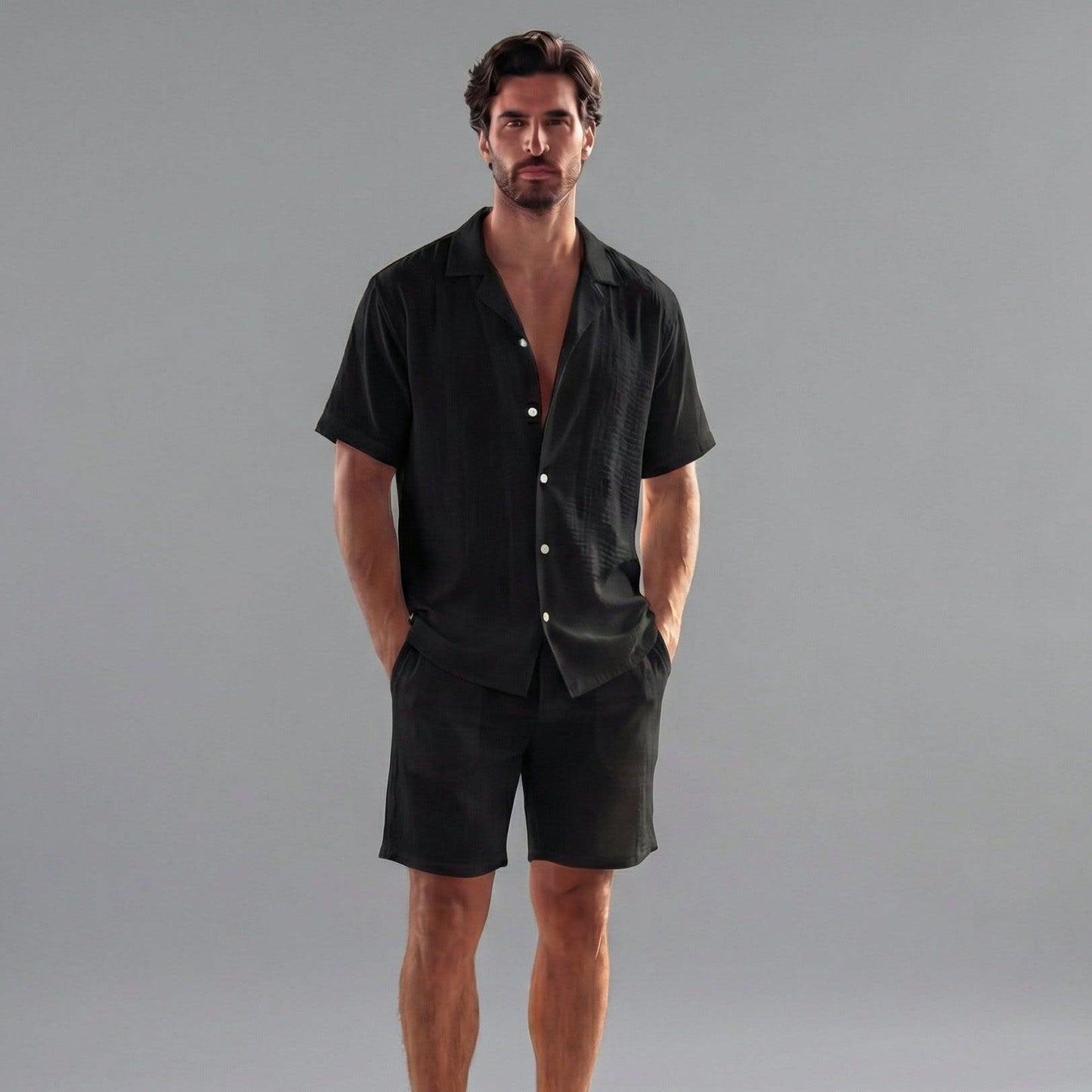 Dante Lightweight Linen Shirt and Shorts Set_7