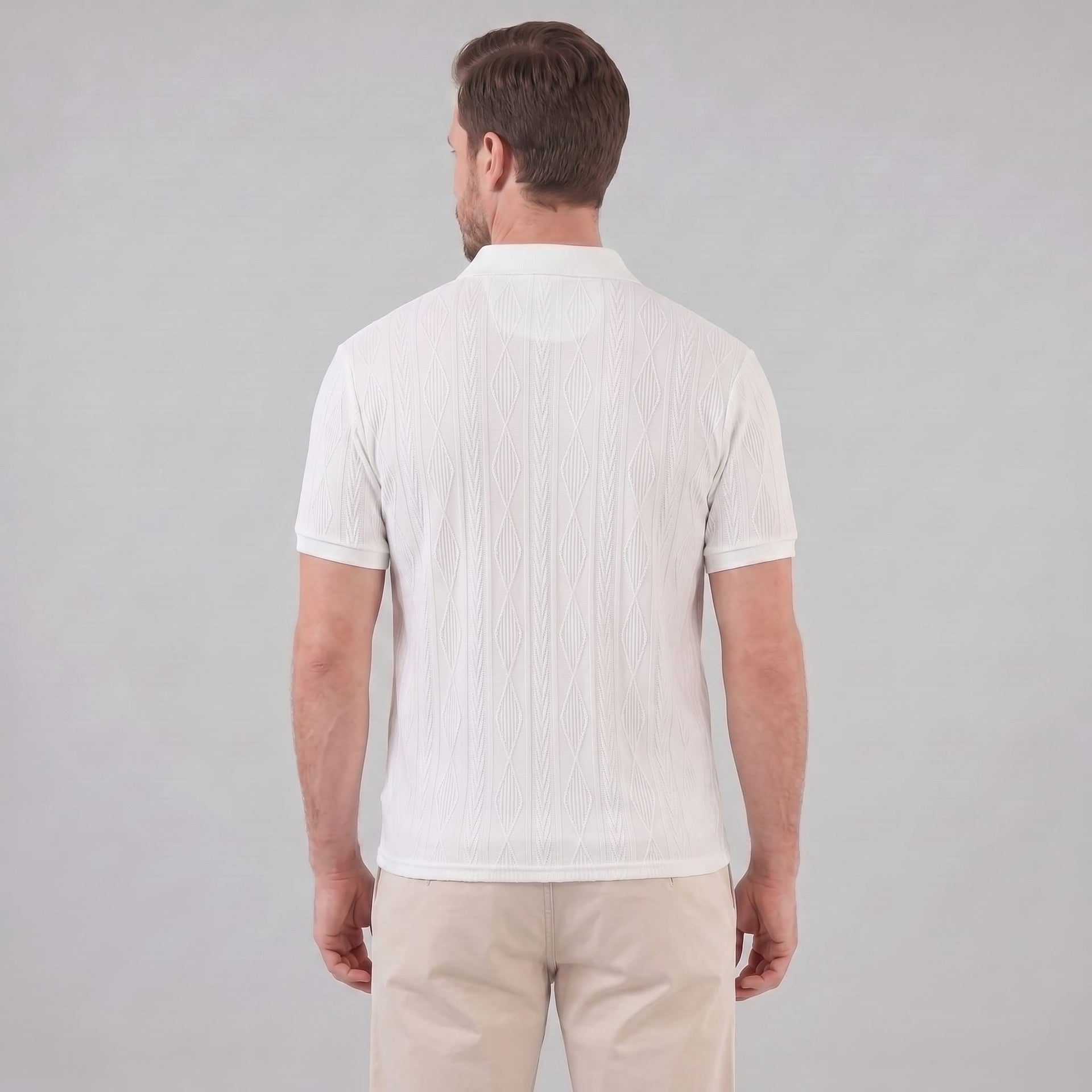 Theo Cable Knit Polo Shirt