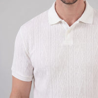 Theo Cable Knit Polo Shirt