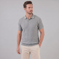Theo Cable Knit Polo Shirt