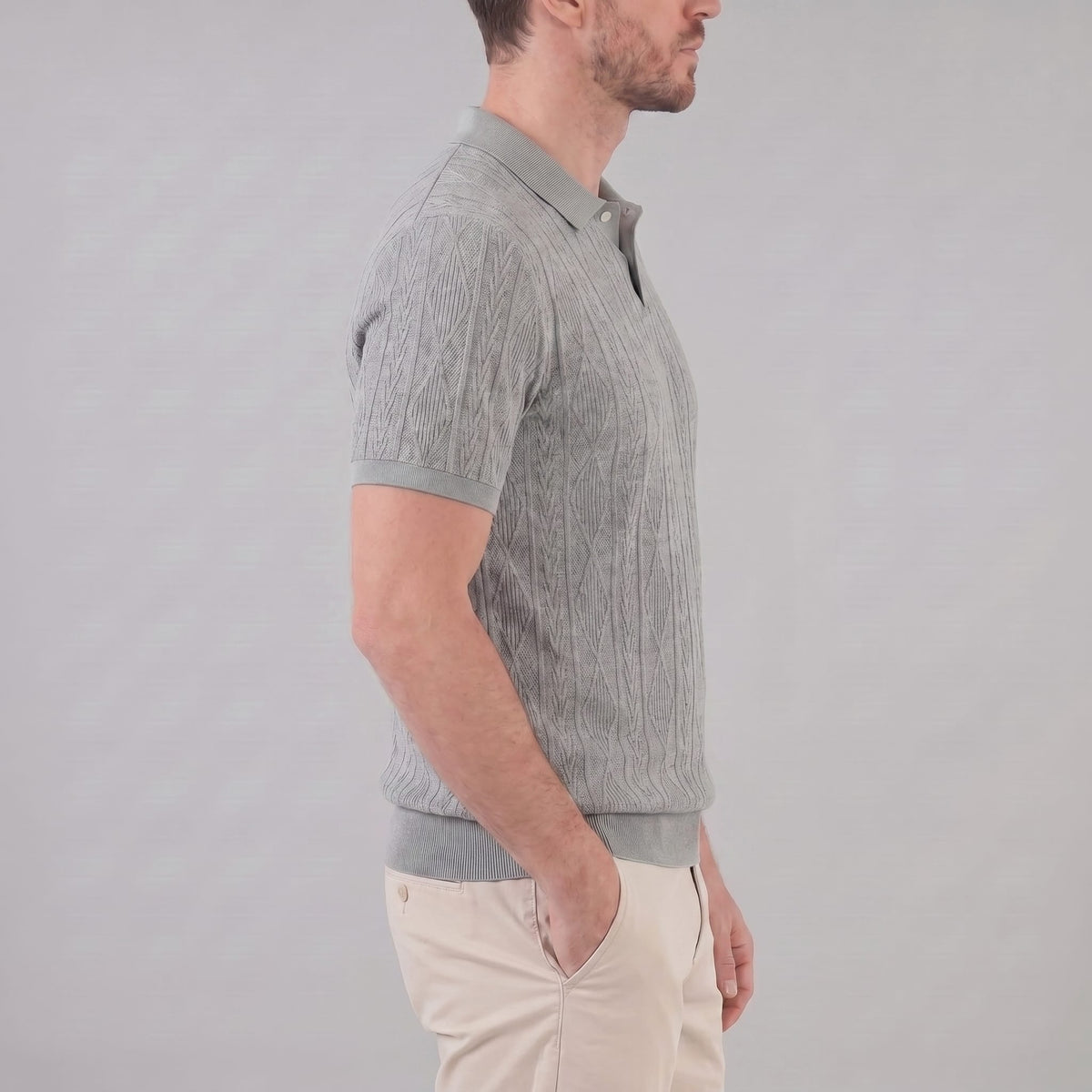 Theo Cable Knit Polo Shirt_14