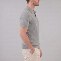Theo Cable Knit Polo Shirt
