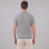 Theo Cable Knit Polo Shirt