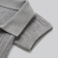 Theo Cable Knit Polo Shirt