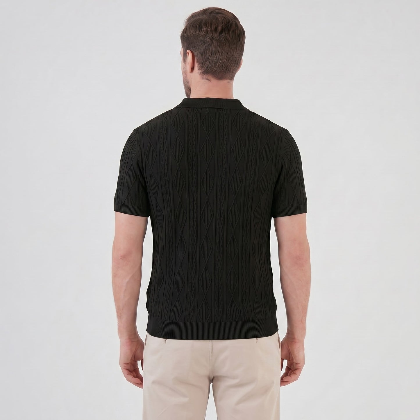 Theo Cable Knit Polo Shirt_19