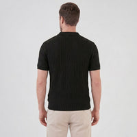 Theo Cable Knit Polo Shirt