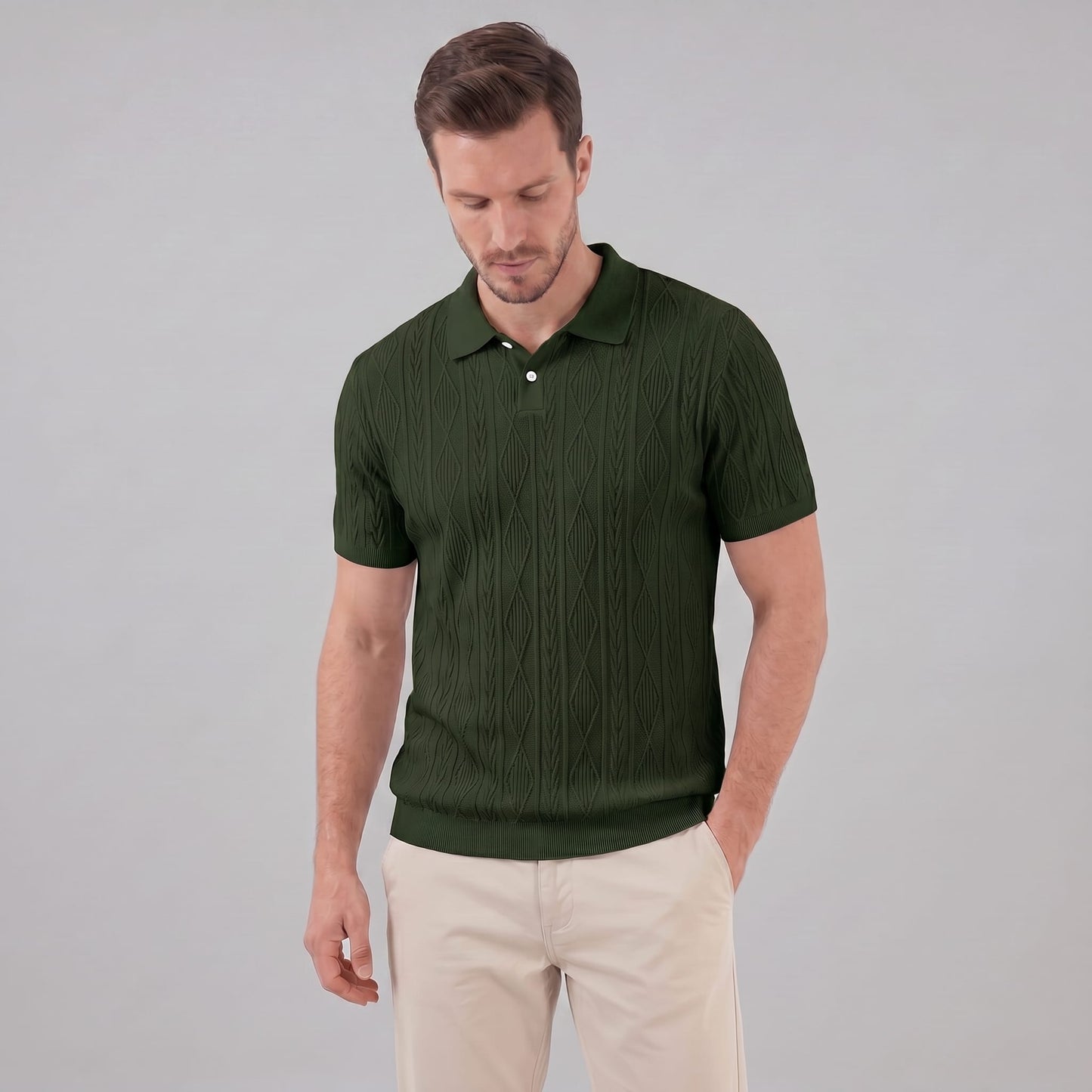 Theo Cable Knit Polo Shirt_21