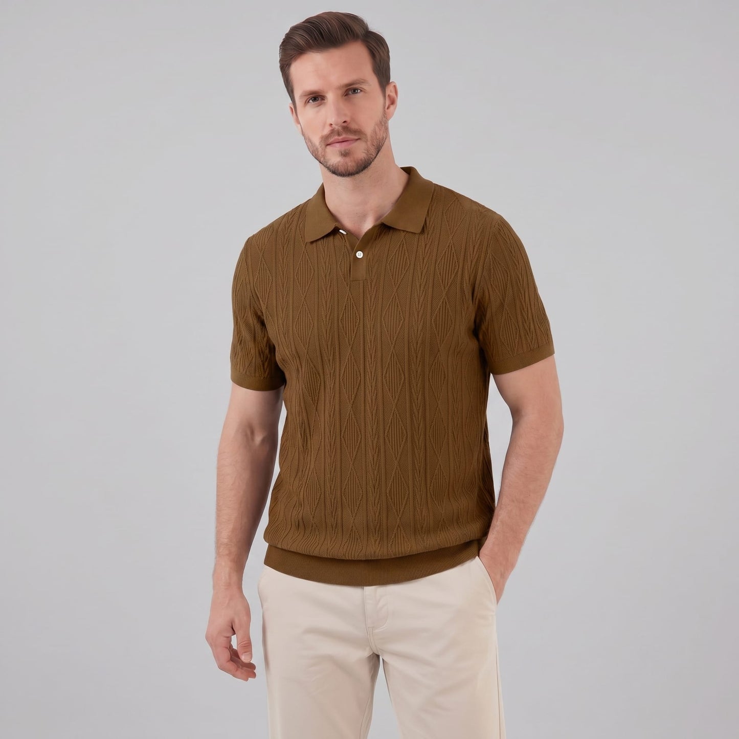 Theo Cable Knit Polo Shirt_25