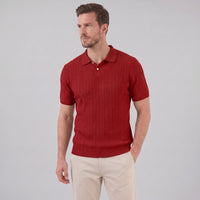 Theo Cable Knit Polo Shirt