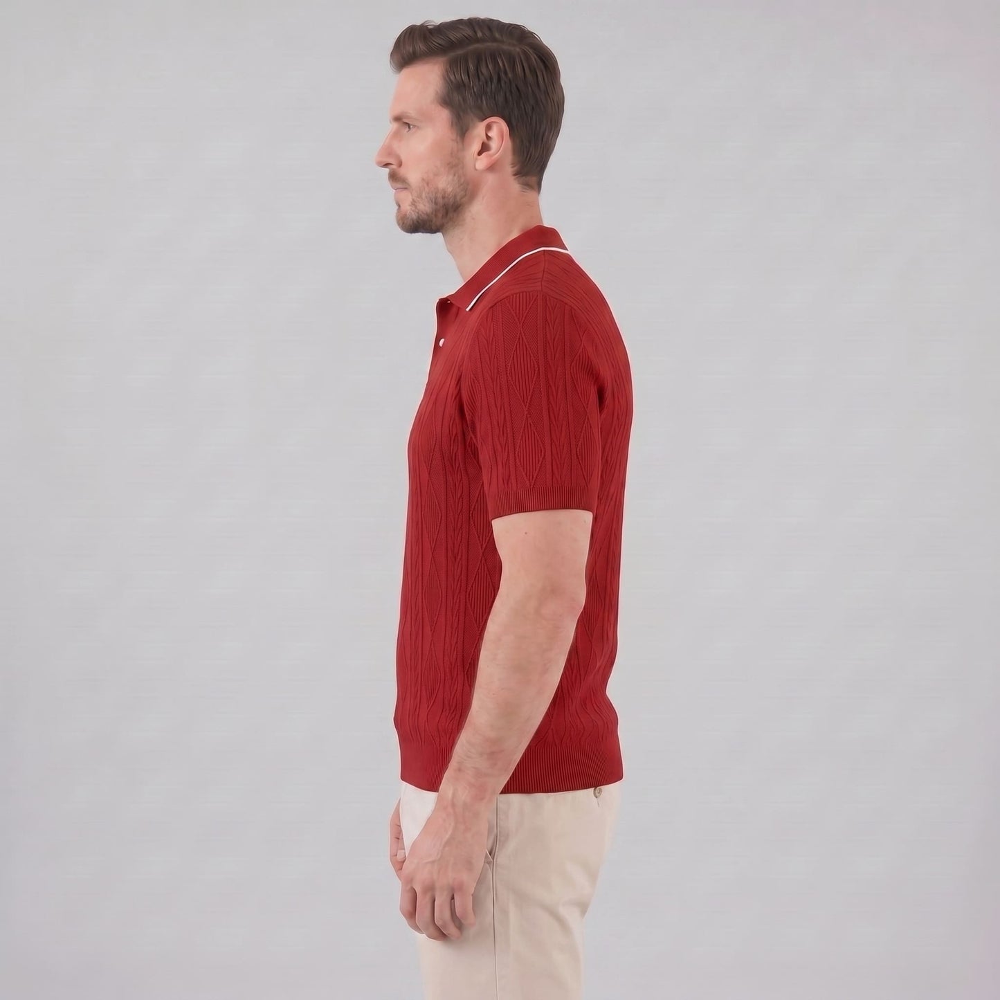Theo Cable Knit Polo Shirt_30