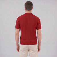 Theo Cable Knit Polo Shirt