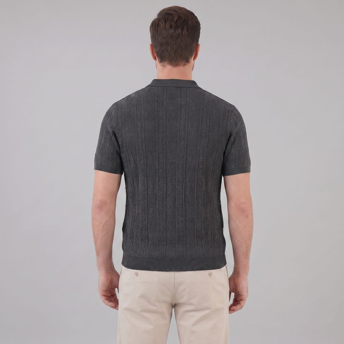 Theo Cable Knit Polo Shirt_4