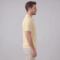 Theo Cable Knit Polo Shirt