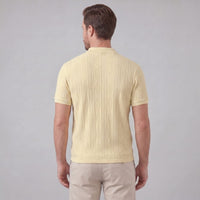 Theo Cable Knit Polo Shirt