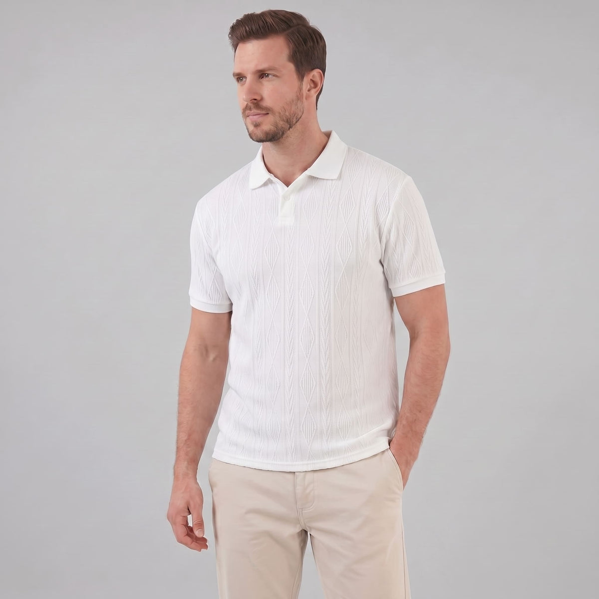 Theo Cable Knit Polo Shirt_9