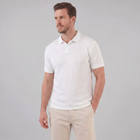 Theo Cable Knit Polo Shirt