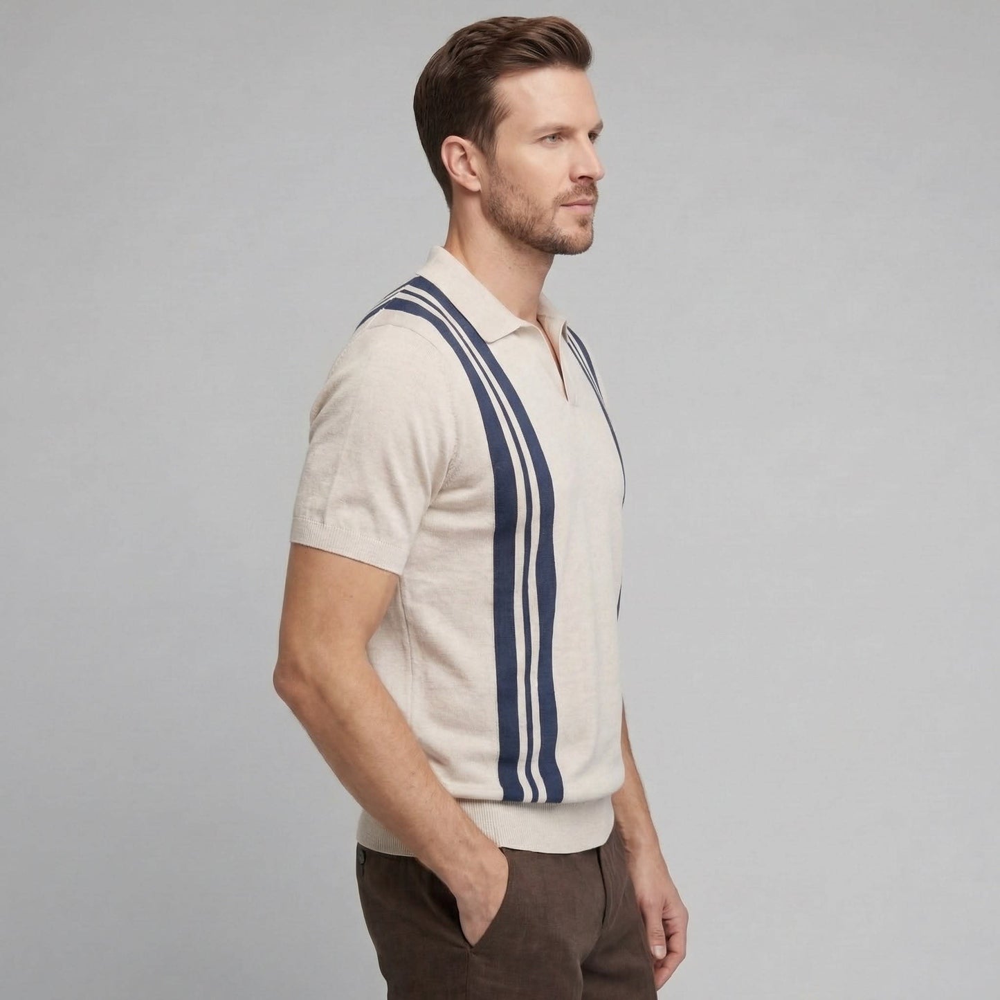 Thatcher Vertical Stripe Knit Polo Shirt_3