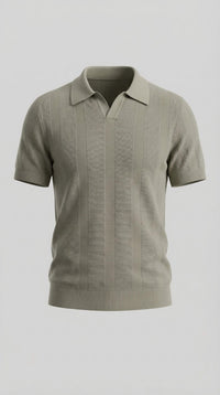 Titus Textured Knit Polo Shirt