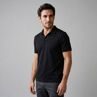 Truett Pre-Washed Open Collar Polo Shirt
