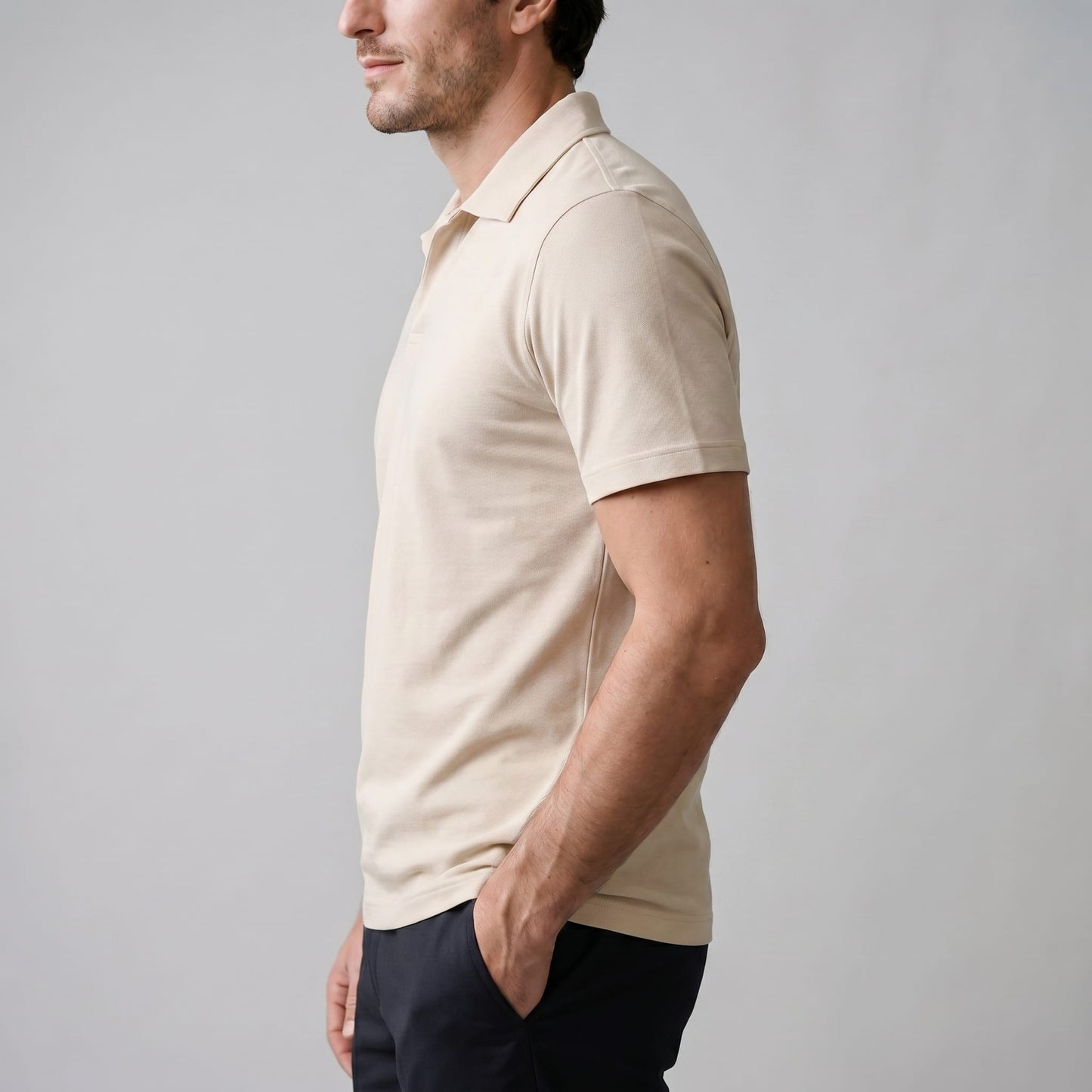 Truett Pre-Washed Open Collar Polo Shirt_4