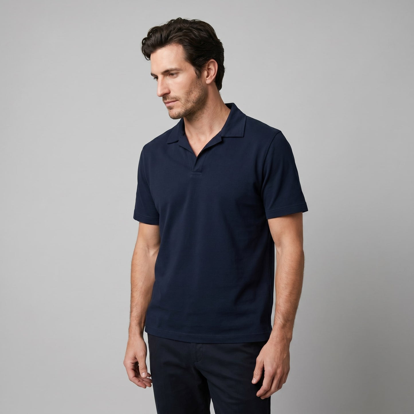 Truett Pre-Washed Open Collar Polo Shirt_5