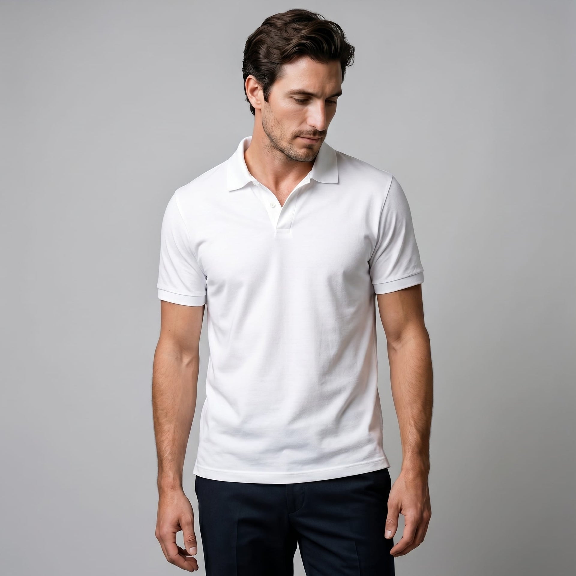 Truett Pre-Washed Open Collar Polo Shirt