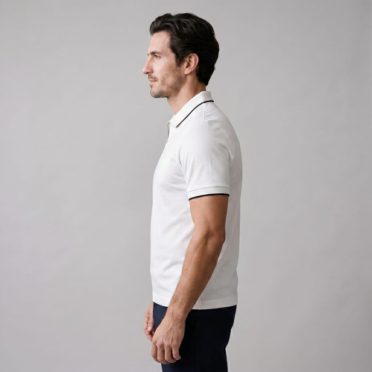 Trey Zip Placket Polo Shirt_3