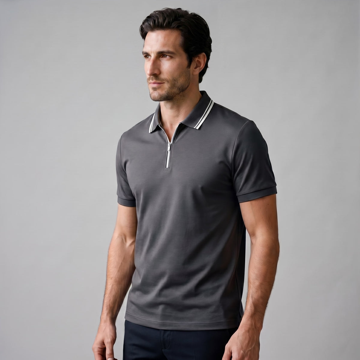 Trey Zip Placket Polo Shirt_7