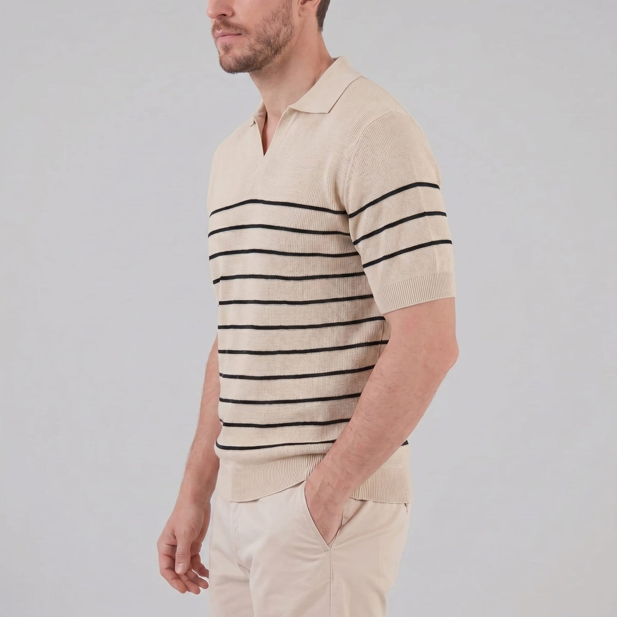 Tristan Striped Knit Polo Shirt_2