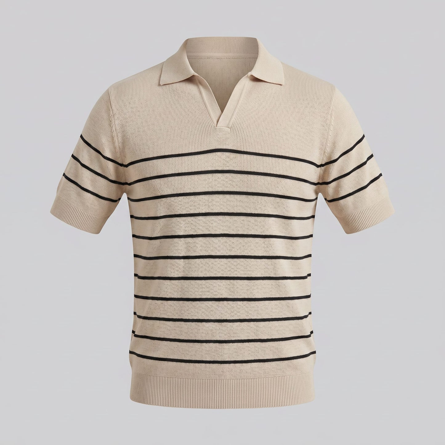 Tristan Striped Knit Polo Shirt_5
