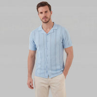 Maddox Open Knit Camp Collar Shirt