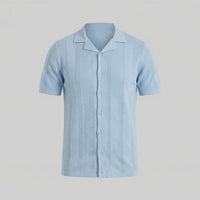 Maddox Open Knit Camp Collar Shirt
