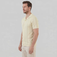 Maddox Open Knit Camp Collar Shirt