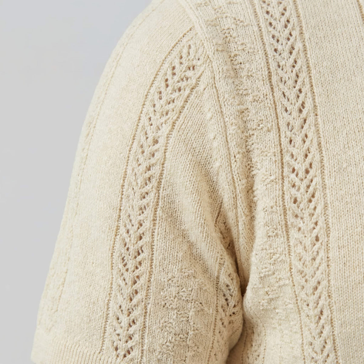 Maddox Open Knit Camp Collar Shirt