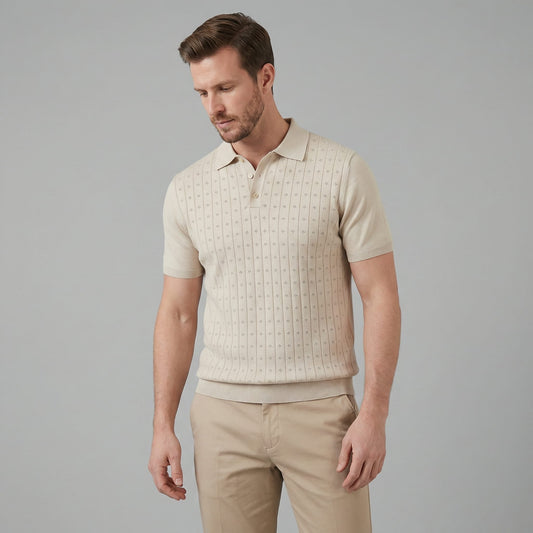 Turner Pointelle Knit Polo Shirt_1