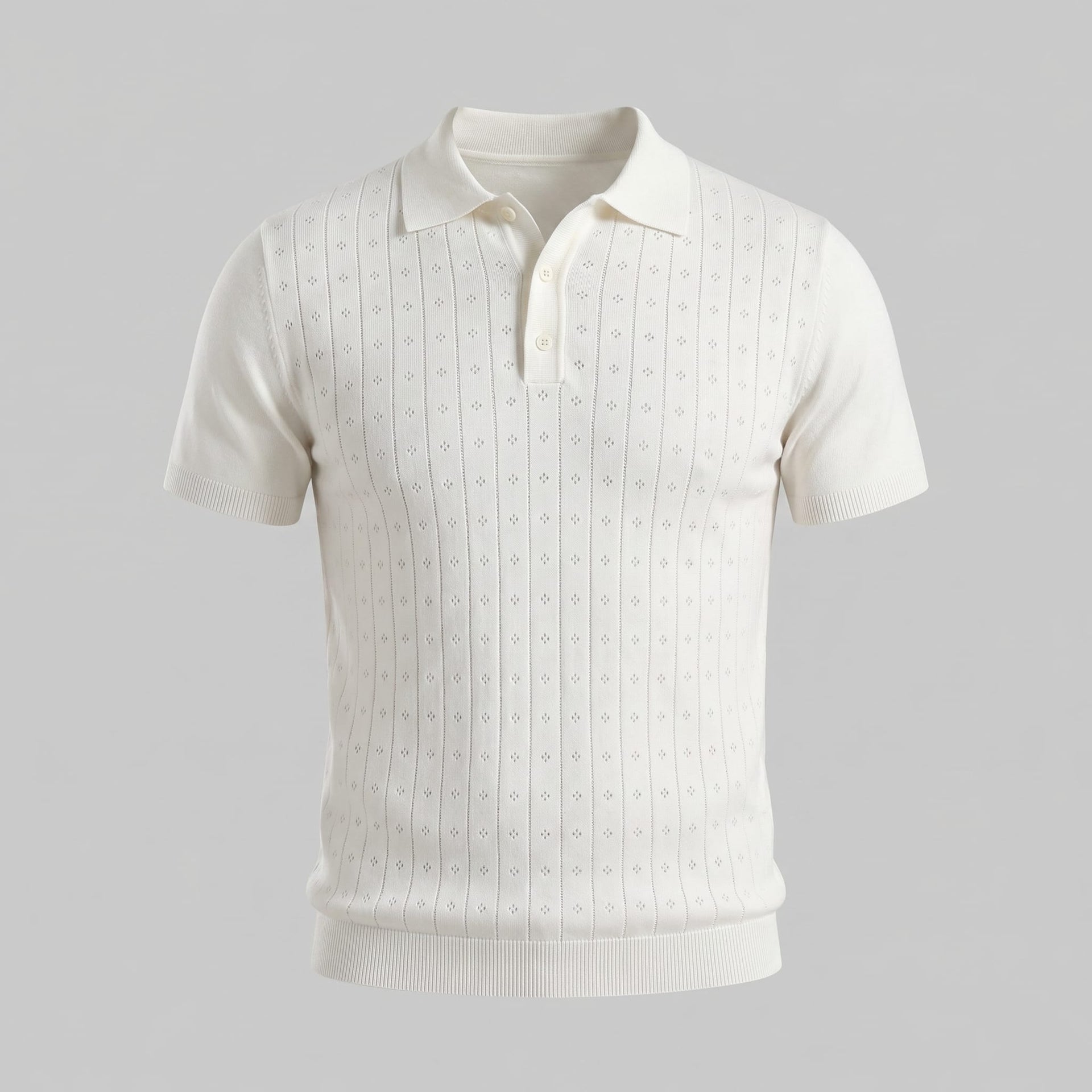 Turner Pointelle Knit Polo Shirt