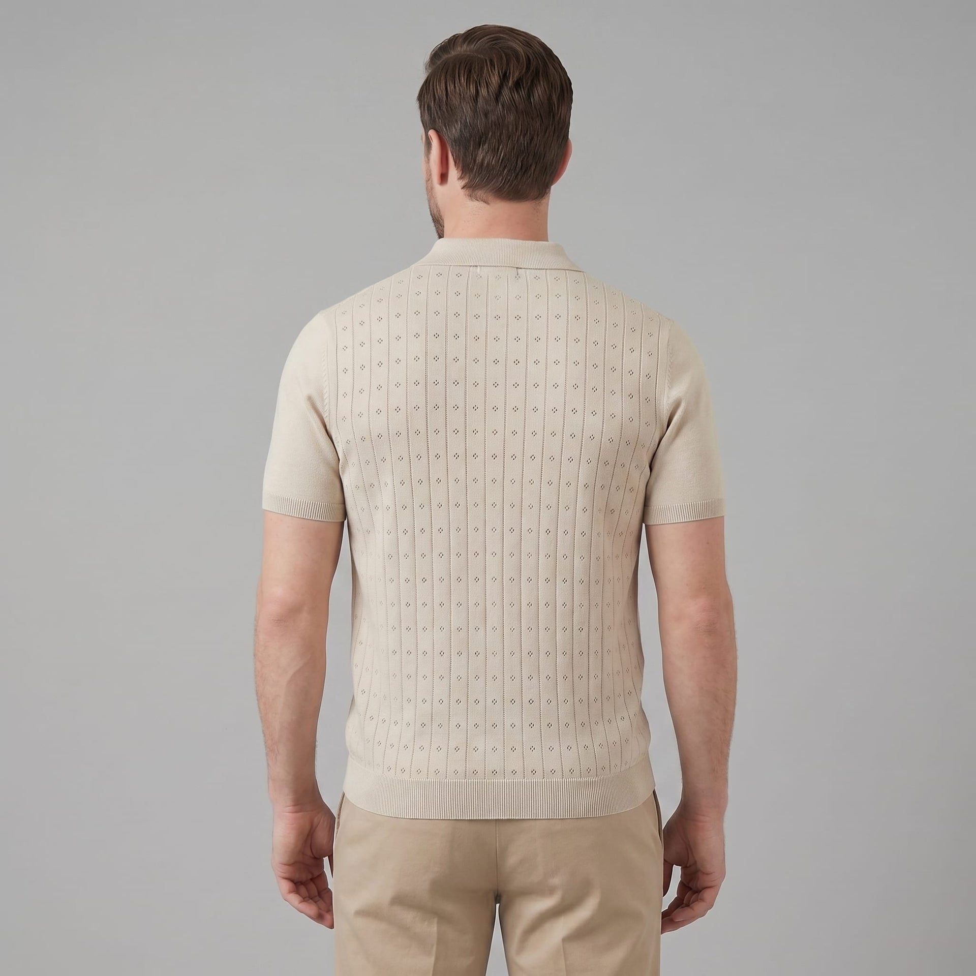 Turner Pointelle Knit Polo Shirt