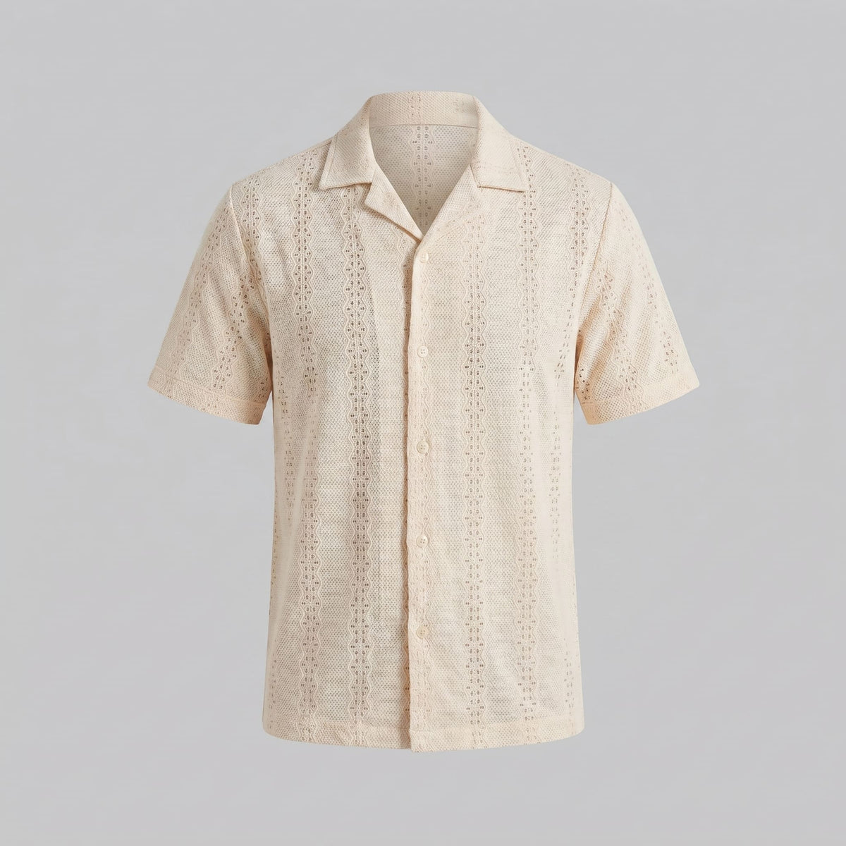 Marcus Eyelet Camp Collar Shirt