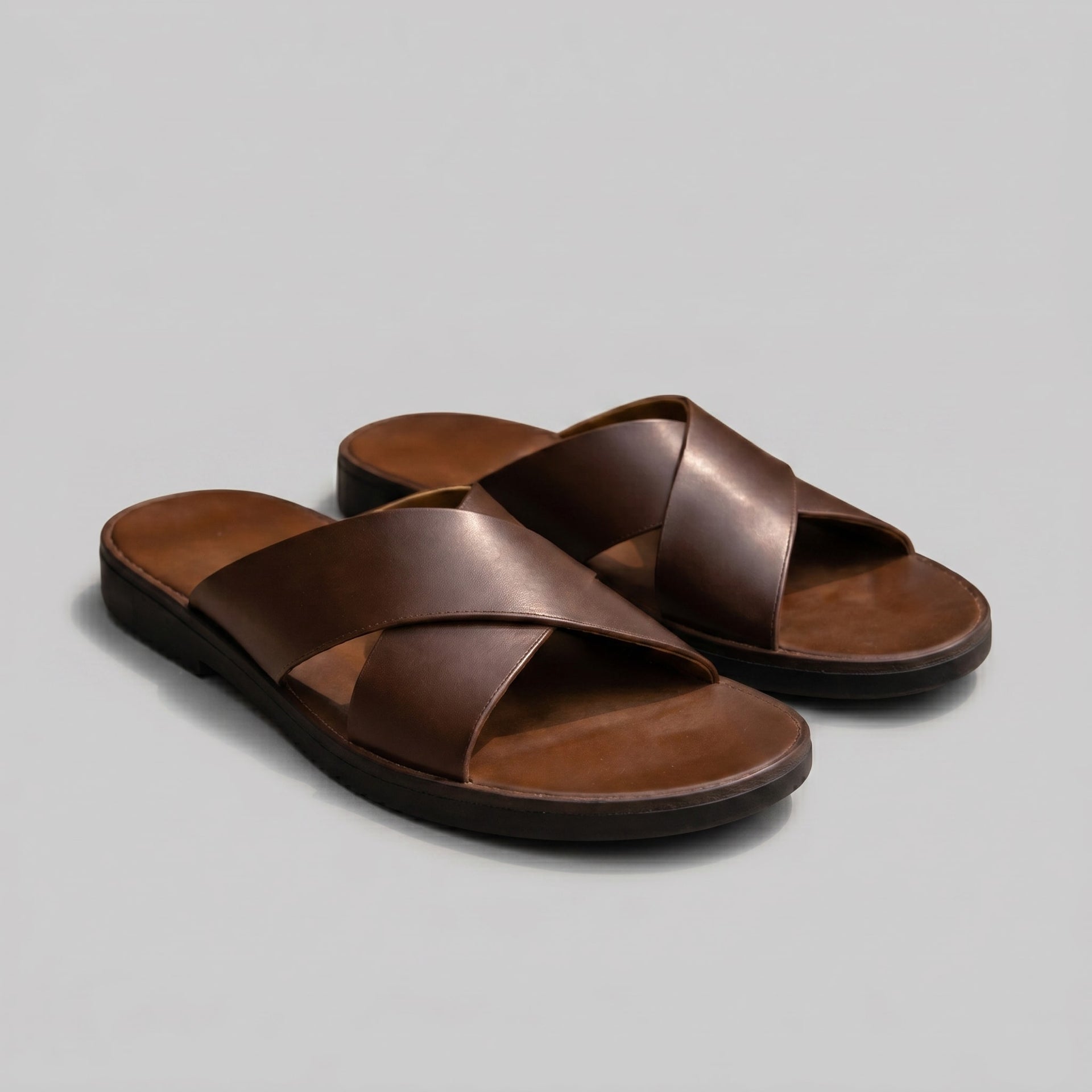 Tennant Leather Slide Sandals