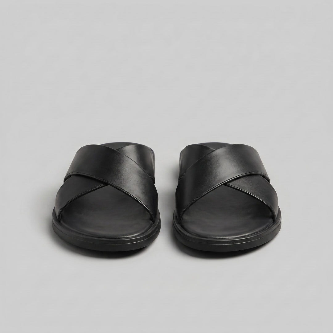 Tennant Leather Slide Sandals