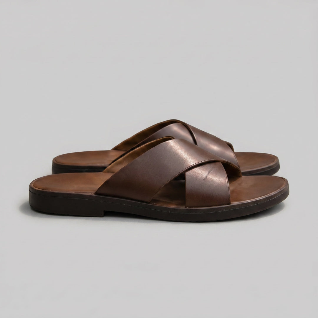 Tennant Leather Slide Sandals