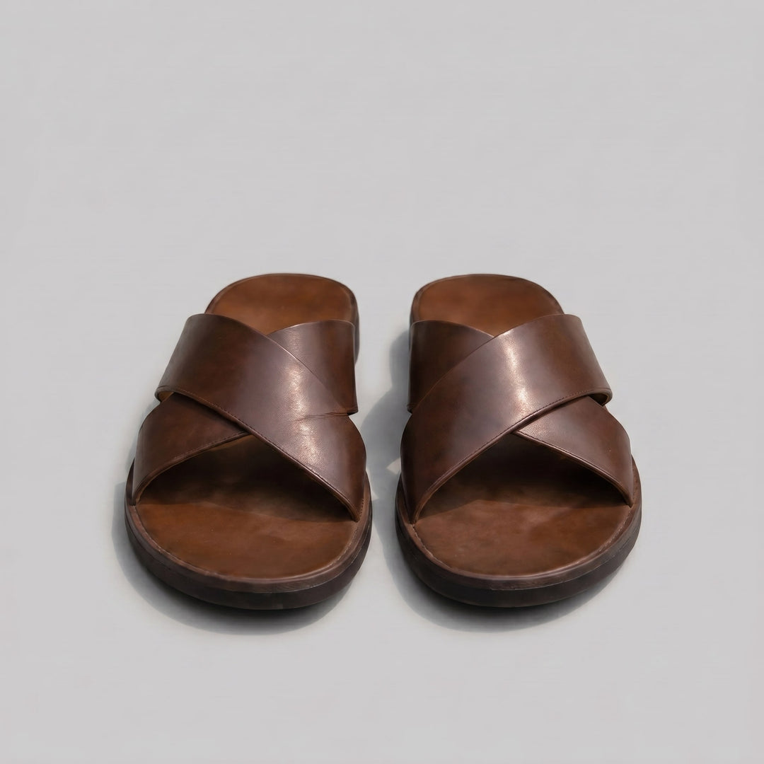 Tennant Leather Slide Sandals