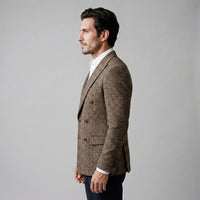 Gavin Double Breasted Houndstooth Blazer