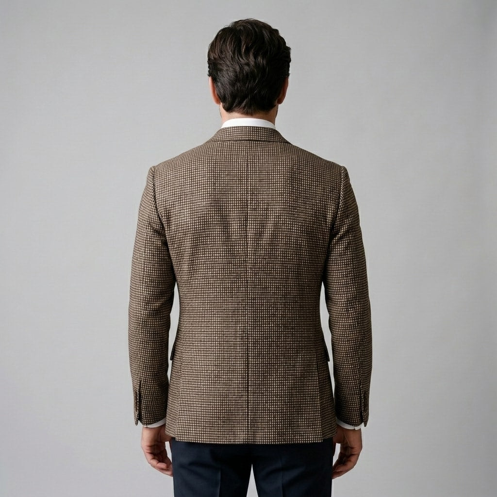 Gavin Double Breasted Houndstooth Blazer_4