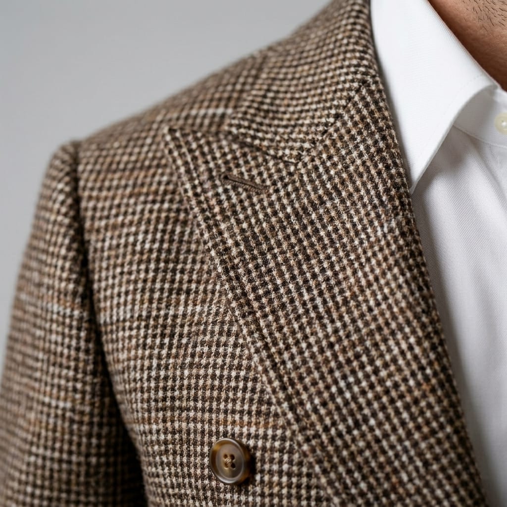 Gavin Double Breasted Houndstooth Blazer_5