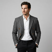 Gavin Double Breasted Houndstooth Blazer